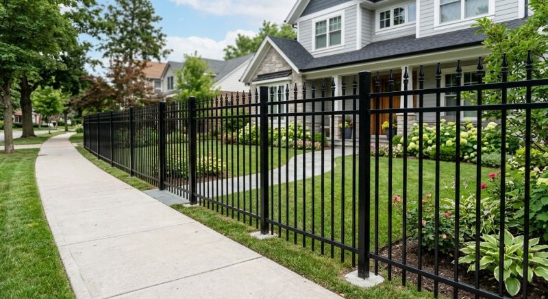 Black Metal Fence Installation in Pearland, TX